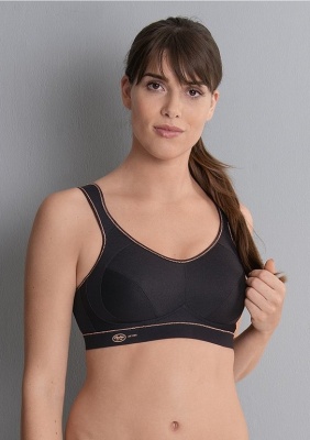 Anita Extreme Control Sports Bra - Black/Gold